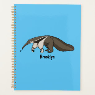 Anteater happy cartoon illustration planner