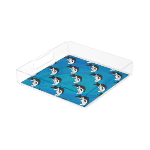 Anteater on Blue Acrylic Tray