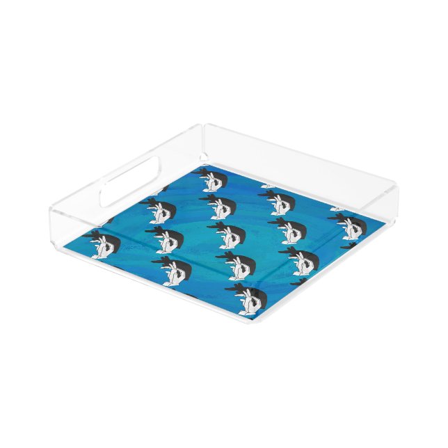 Anteater on Blue Acrylic Tray (Angled)