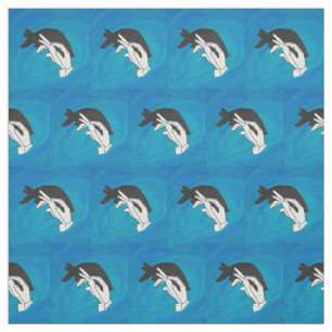 Anteater on Blue Fabric