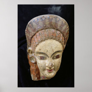 Antefix with a female head, from Cerveteri Poster