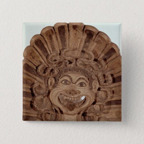 Antefix with the head of a gorgon pinback button