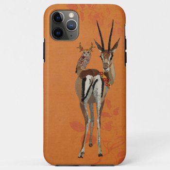 Antelope And Antler Owl Iphone 11 Pro Max Case by Greyszoo at Zazzle