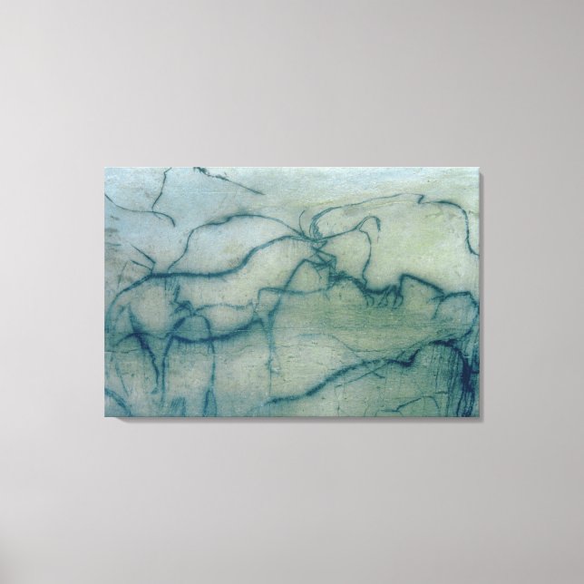 Antelope and bison, Perigordian (cave painting) Canvas Print (Front)