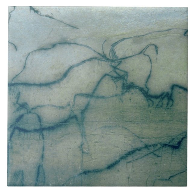 Antelope and bison, Perigordian (cave painting) Ceramic Tile (Front)