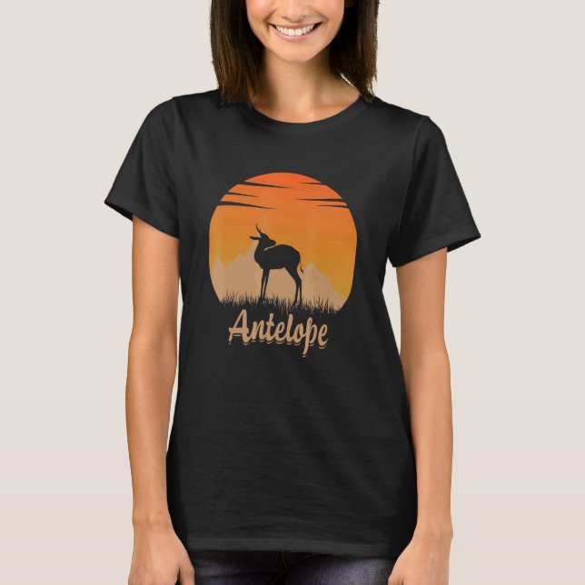 Antelope Animal Hot In The Mounta In Nature T-Shirt (Front)
