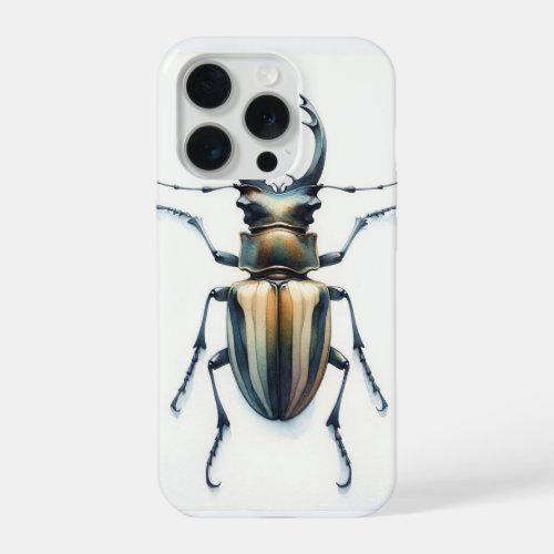 Antelope Beetle Watercolor AREF290 _ Watercolor iPhone 15 Pro Case