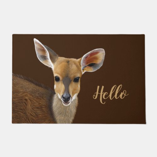 Antelope Bushbuck Young African Deer Drawing Doormat