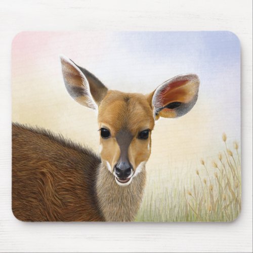 Antelope Bushbuck Young African Deer Drawing Mouse Pad