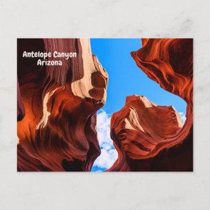 Antelope Canyon Arizona Beautiful Sky View Postcard