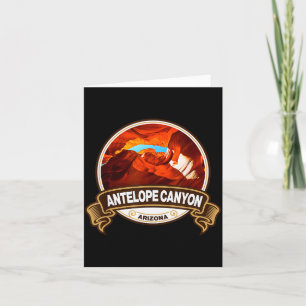 Antelope Canyon Arizona Landmark Badge Vintage Card