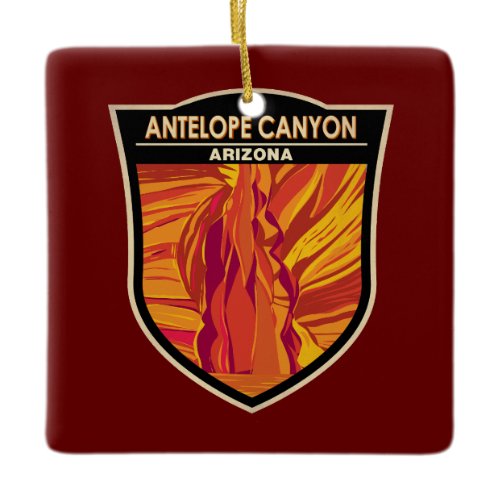 Antelope Canyon Arizona Travel Art Vintage Ceramic Ornament