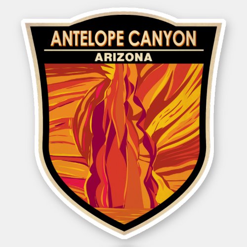 Antelope Canyon Arizona Travel Art Vintage Sticker