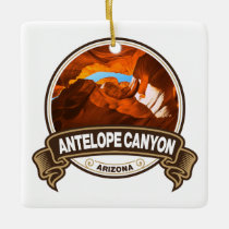 Antelope Canyon Arizona Travel Badge Ceramic Ornament