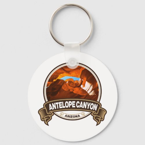 Antelope Canyon Arizona Travel Badge Keychain