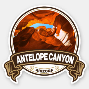 Antelope Canyon Arizona Travel Badge Sticker