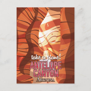 Antelope Canyon Arizona travel poster Postcard