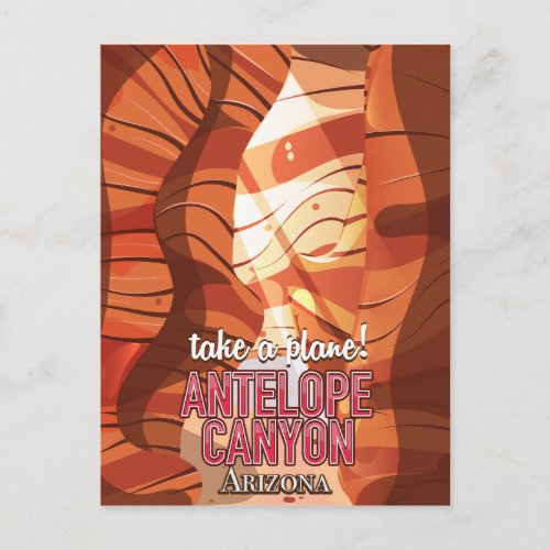 Antelope Canyon Arizona travel poster Postcard