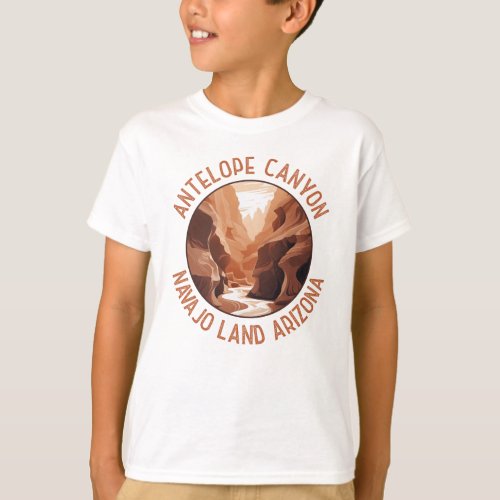 Antelope Canyon Distressed Circle T_Shirt