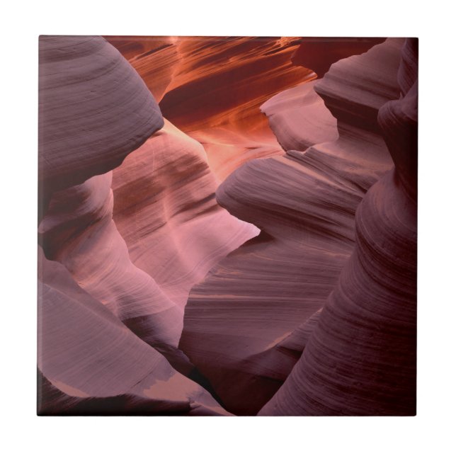 Antelope Canyon Formations Ceramic Tile (Front)