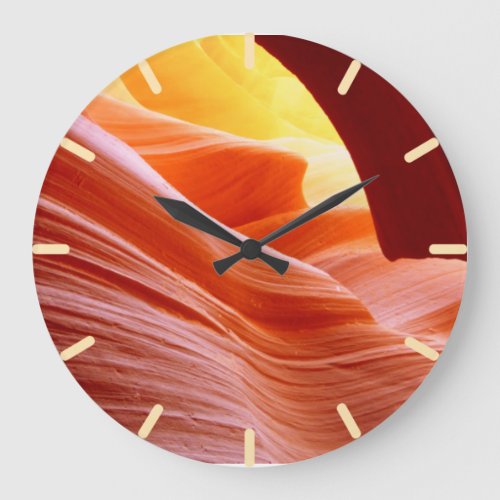 Antelope Canyon in Arizona Large Clock