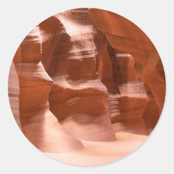 Antelope Canyon  Naturally Lit Classic Round Sticker by usdeserts at Zazzle