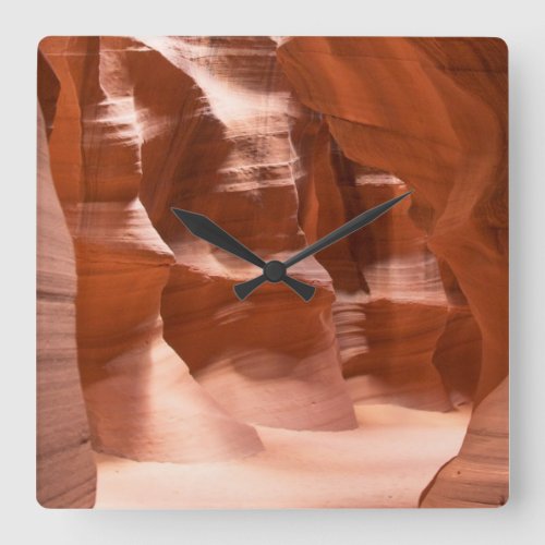 Antelope Canyon Naturally Lit Square Wall Clock