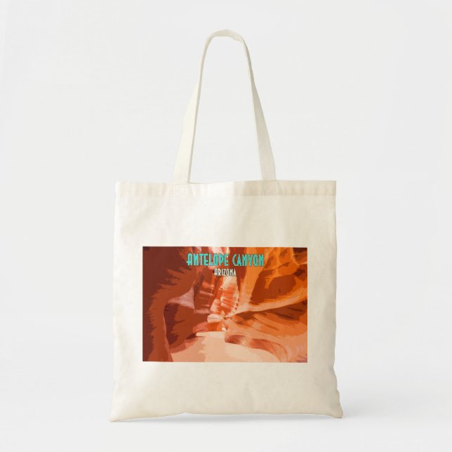 Antelope Canyon Page Arizona Vintage Tote Bag (Front)