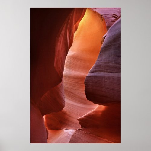 Antelope Canyon Slot Formations Poster
