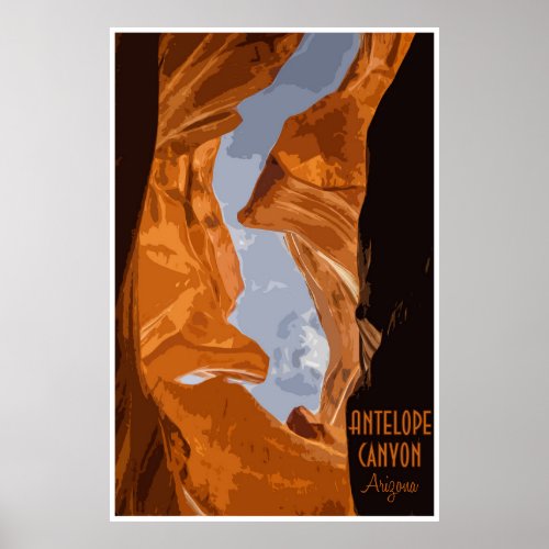 Antelope Canyon Vintage Poster