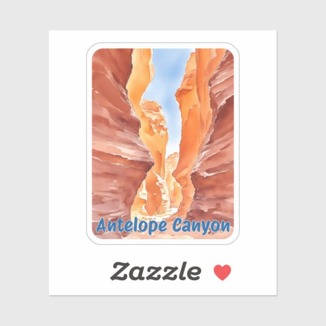 Antelope Canyon Watercolor Sticker (Sheet)