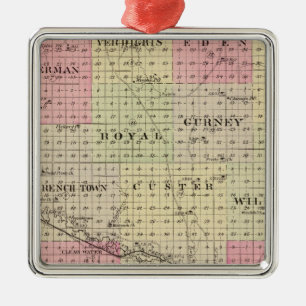 Antelope County, Nebraska Metal Ornament