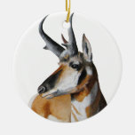 Antelope Head Christmas Ornament at Zazzle