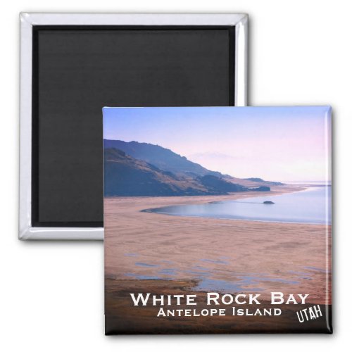 Antelope Island White Rock Bay Utah Landscape Magnet