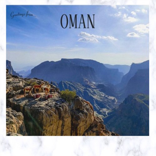 Antelope on a Cliff in Oman Postcard