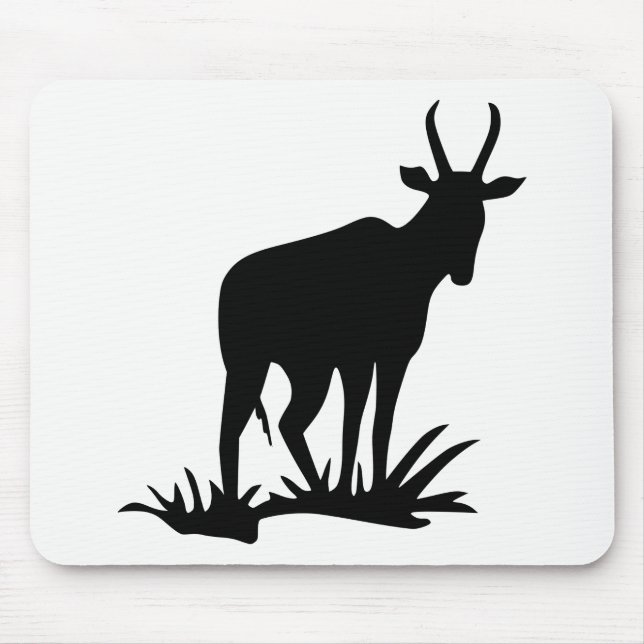 Antelope Silhouette Mouse Pad (Front)