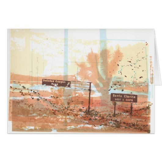 Antelope Valley Freeway Joshua Tree Art Cards (Front Horizontal)