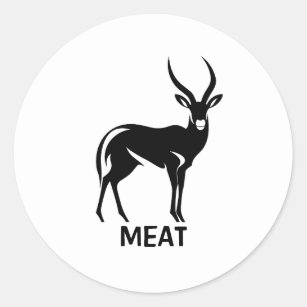 Antelopes wedding meal choice classic round classic round sticker