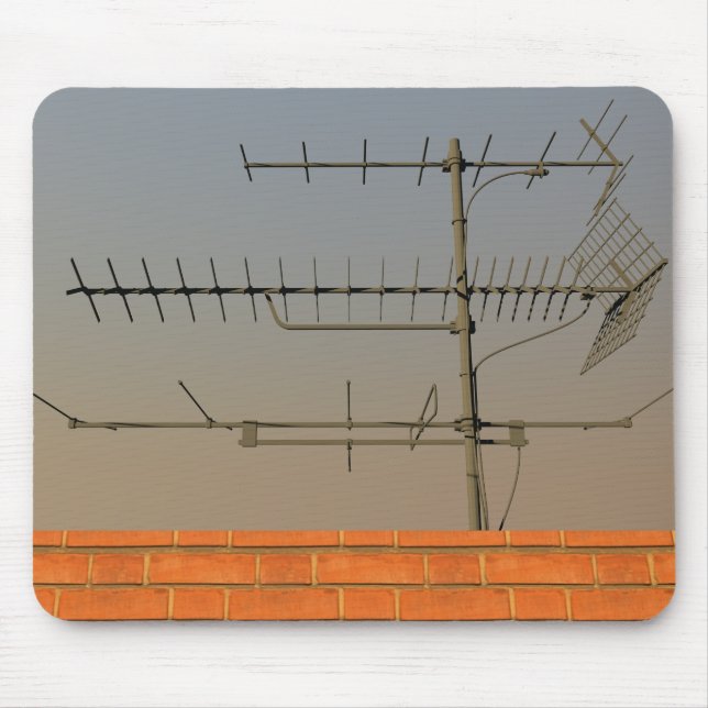 Antena de tv antigua mouse pad (Front)