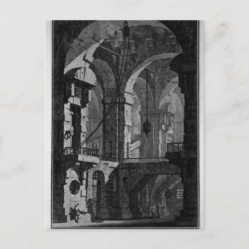 Antenna dark prison by Giovanni Battista Piranesi Postcard