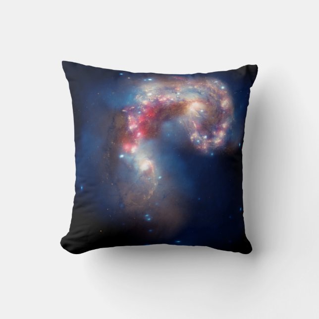 Antennae: A Galactic Spectacle Throw Pillow (Front)