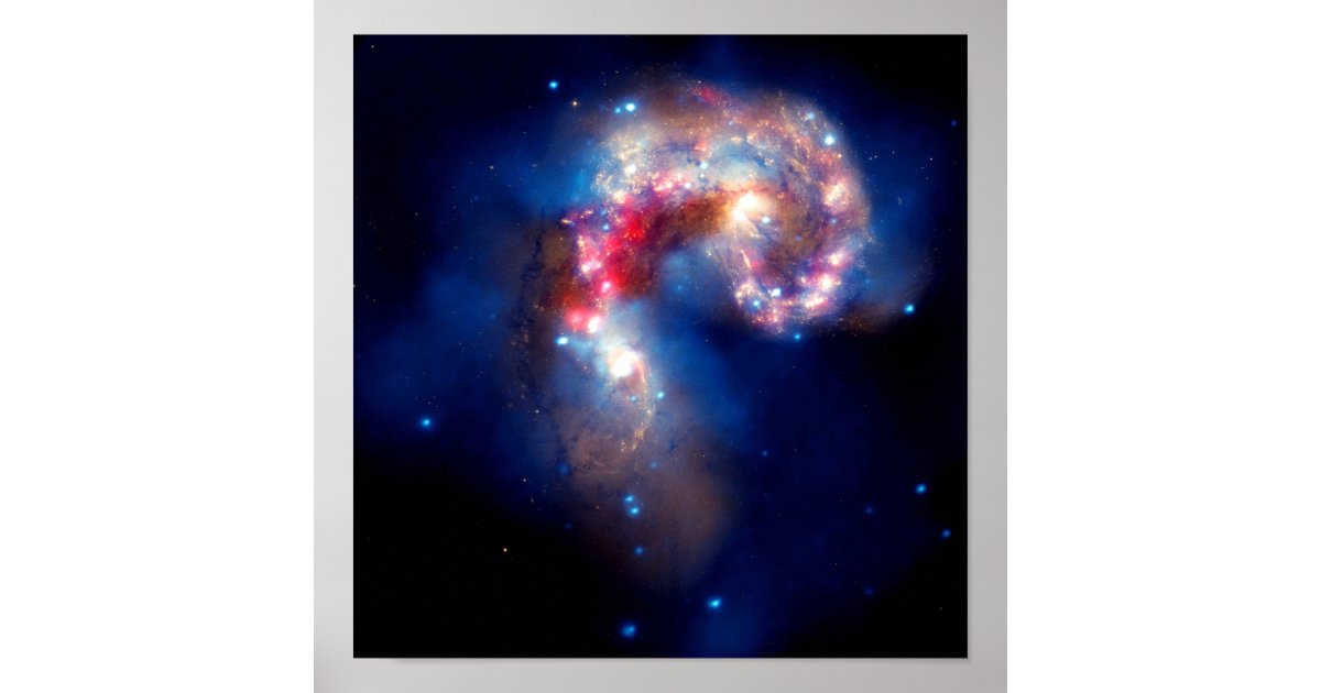 Antennae Galaxies Colliding Poster | Zazzle