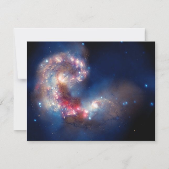 Antennae Galaxies Colorful Composite Invitation (Front)