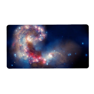 Antennae Galaxies Colorful Composite Label