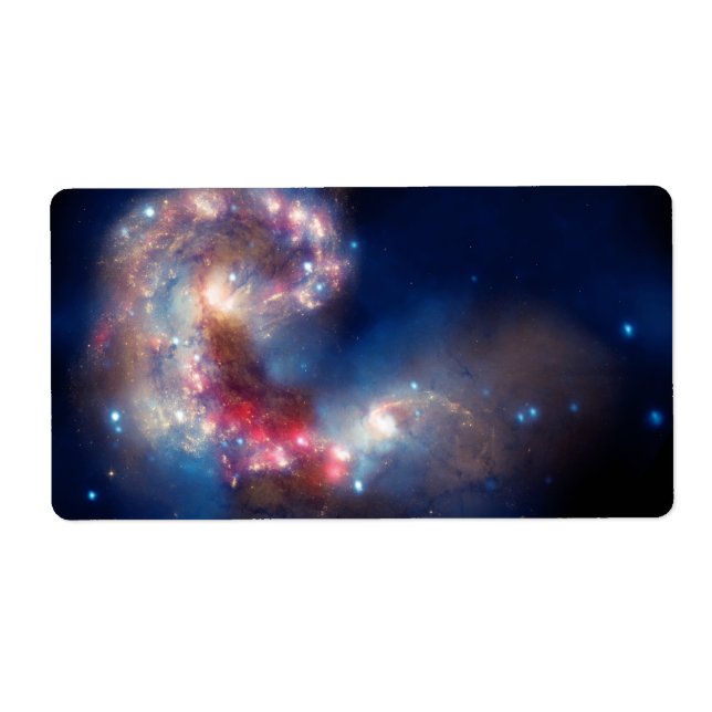 Antennae Galaxies Colorful Composite Label (Front)
