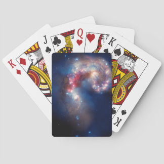Antennae Galaxies Colorful Composite Poker Cards