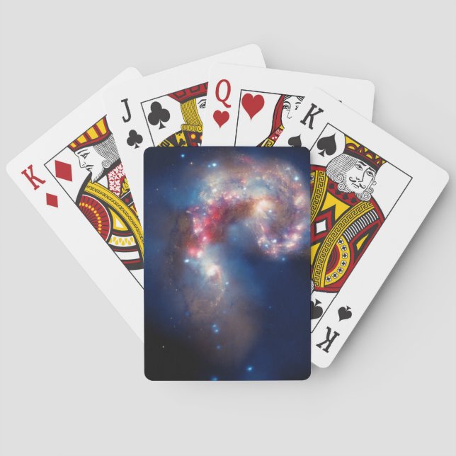 Antennae Galaxies Colorful Composite Poker Cards (Back)