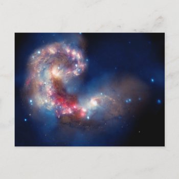 Antennae Galaxies Colorful Composite Postcard by Tannaidhe at Zazzle