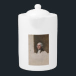 Anthaeneum George Washington 1st US President Teapot<br><div class="desc">Gilbert Stuart's best known work is the unfinished portrait of George Washington, referred to as The Athenaeum. On April 30, 1789, George Washington, standing on the balcony of Federal Hall on Wall Street in New York, took his oath of office as the first President of the United States. “As the...</div>
