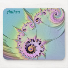 ~ ANTHEA ~ Personalized 3D Pastel Fractal Design ~ Mouse Pad